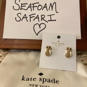 NWT Kate Spade Owl Star Bright Earrings